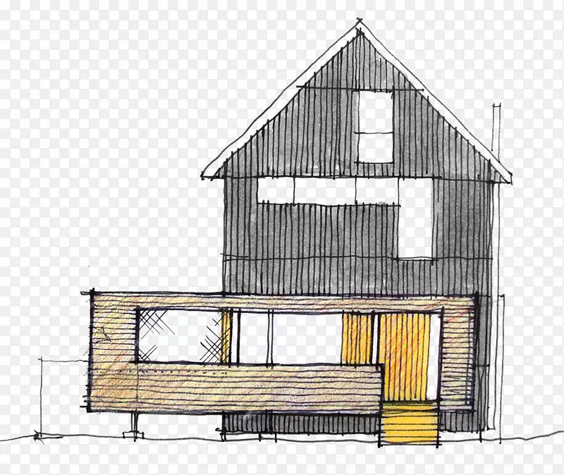 蒙泰因建筑工程公司住宅建筑立面-现代家居建筑素描