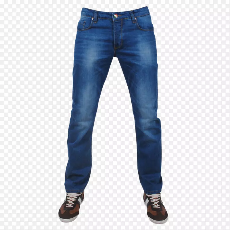 牛仔裤蓝色牛仔时装裤-牛仔裤