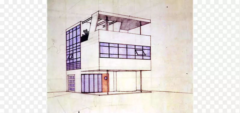 铝塑住宅棕榈泉现代建筑-现代家居建筑素描