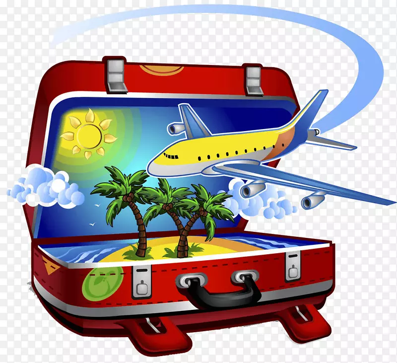 阿拉伯旅游市场手提箱旅游酒店-旅游