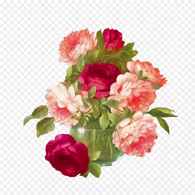 花束花园玫瑰花卉设计艺术绘画-绘画