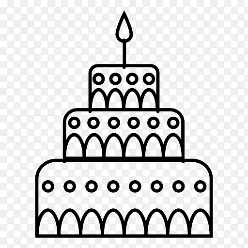 生日蛋糕平面设计剪贴画-生日