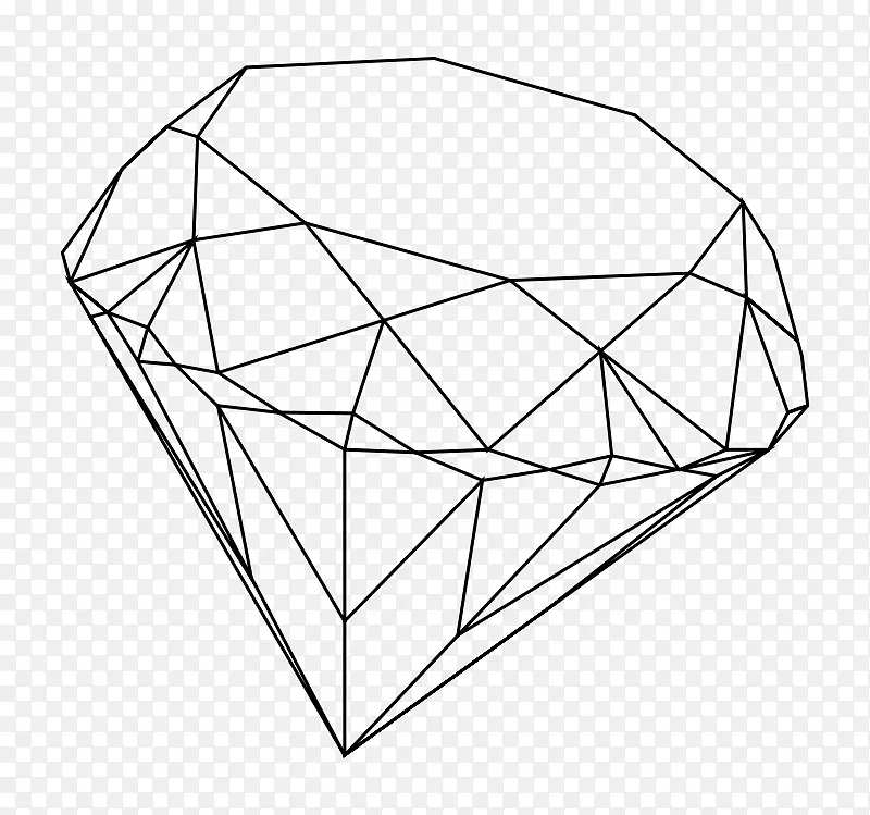 绘制钻石线艺术剪贴画-钻石