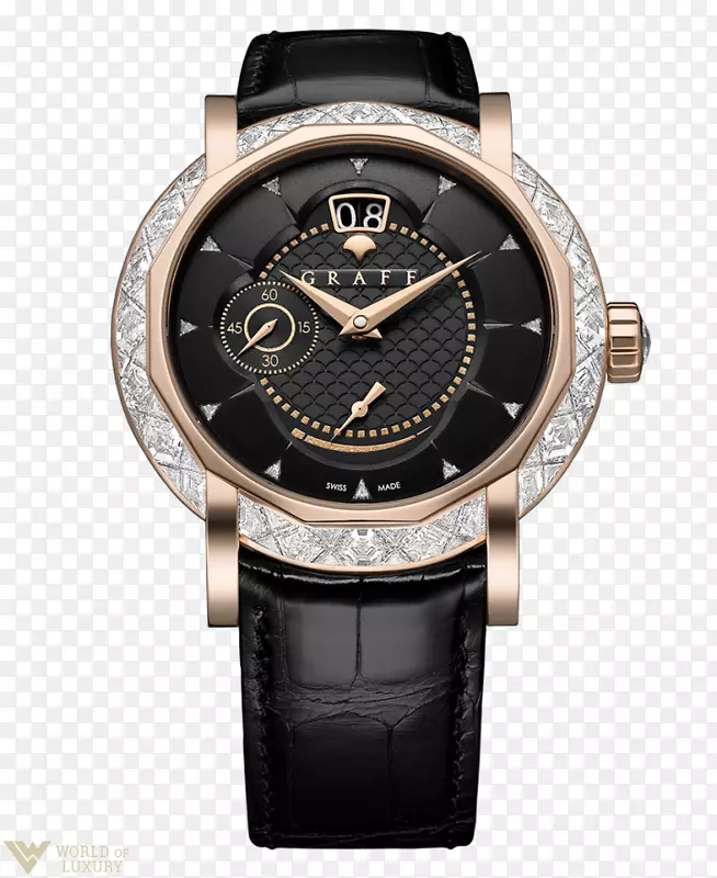 表带格拉夫钻石皮革手表