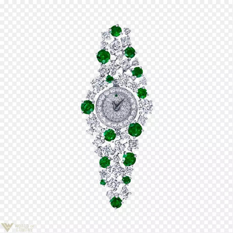 翡翠格拉夫钻石珠宝手表红宝石-祖母绿