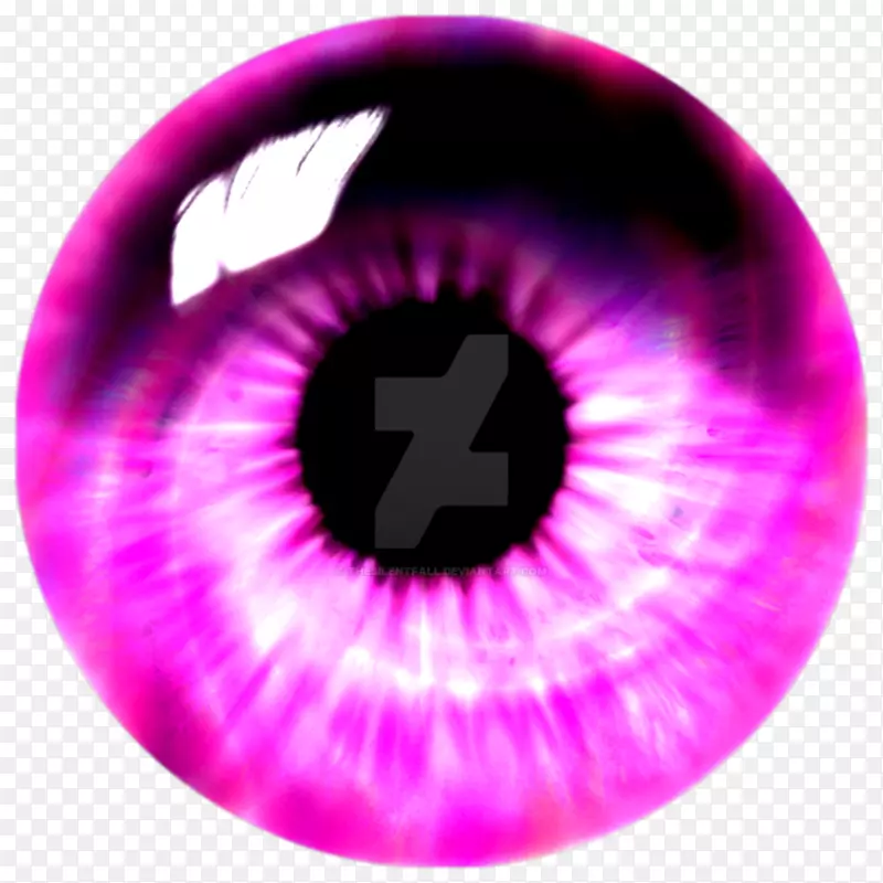 虹膜透明眼球紫红眼