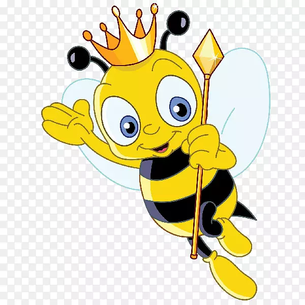 蜂王昆虫问候卡和便笺卡-蜜蜂