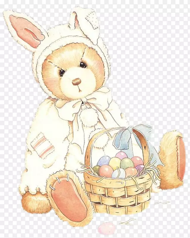 复活节兔食礼品篮-复活节