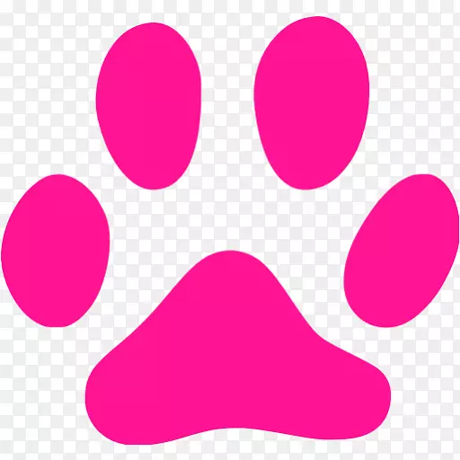 粉红猫脚印爪夹艺术足迹