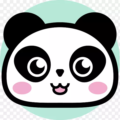 大熊猫0鼻子可爱笑脸-熊猫