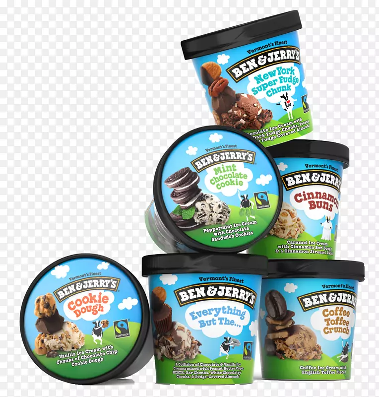 冰淇淋本杰瑞品牌包装和标签口味冰淇淋