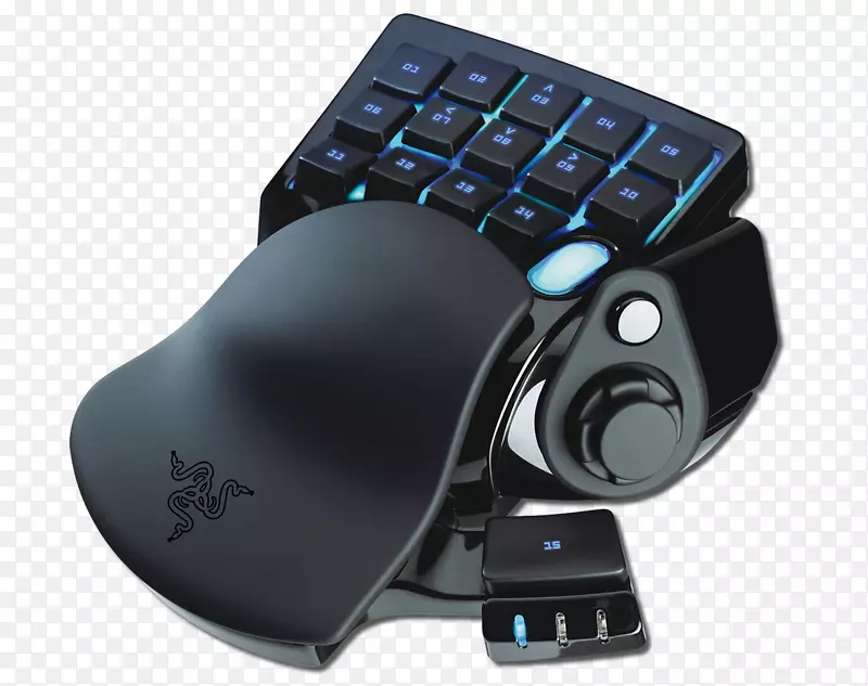 Razer Nostromo游戏键盘电脑键盘usb游戏键盘Razer tarus v2符合人体工程学的游戏控制器