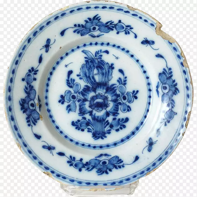 蓝白色陶器陶瓷釉陶器