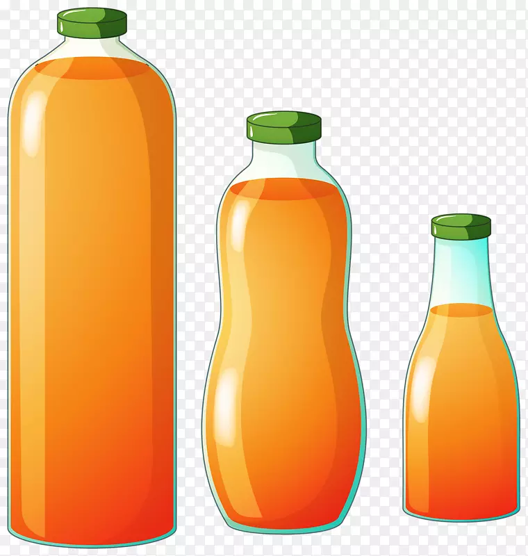 橘子饮料水瓶橙汁玻璃瓶塑料瓶
