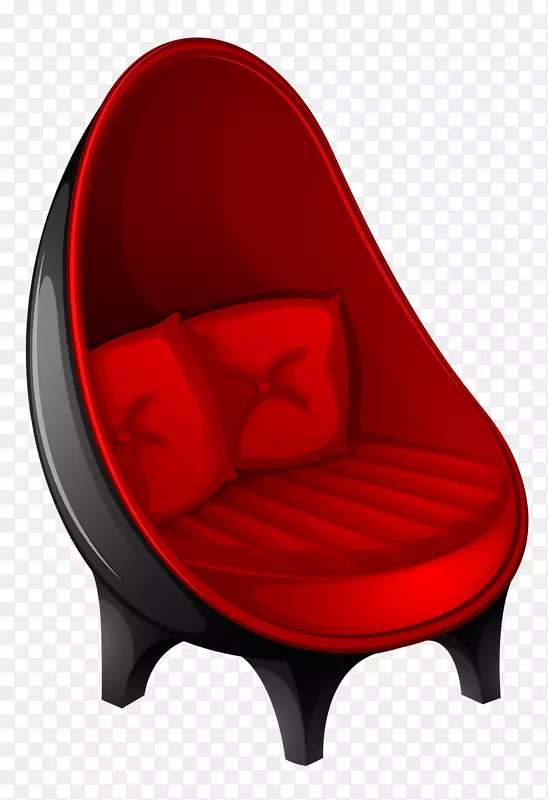椅子红色剪贴画-椅子