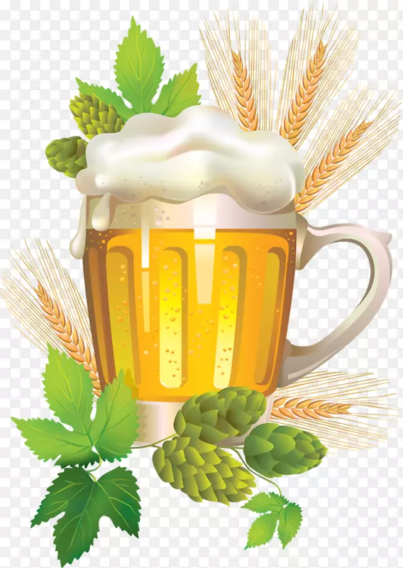 啤酒杯啤酒头啤酒花啤酒酿造谷物和麦芽啤酒