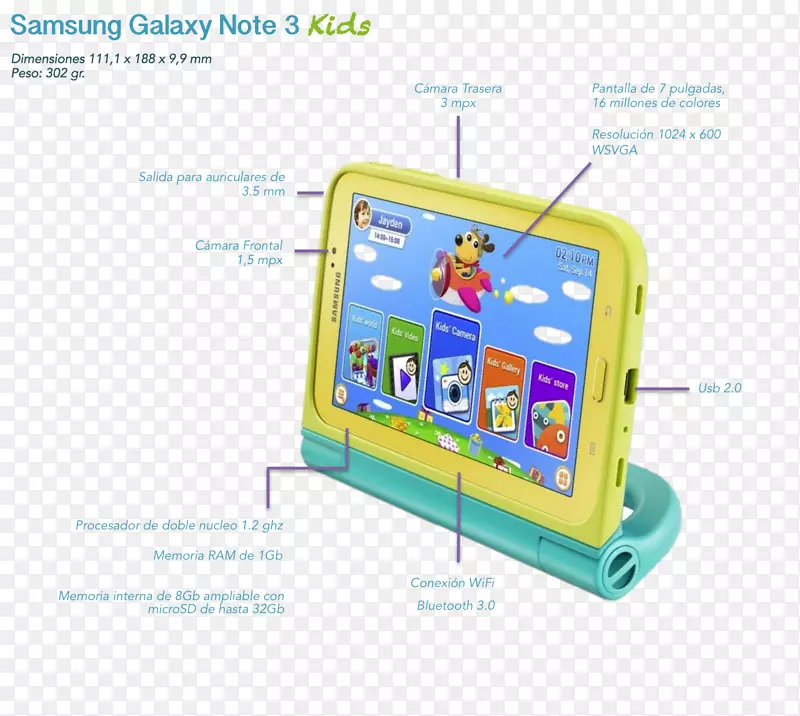 三星银河选项卡3儿童电脑android青少年Patti金-tpg-电脑