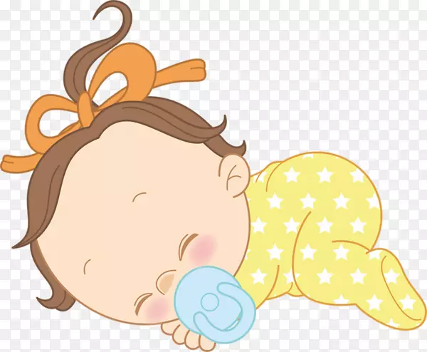 婴儿睡眠绘画儿童剪贴画