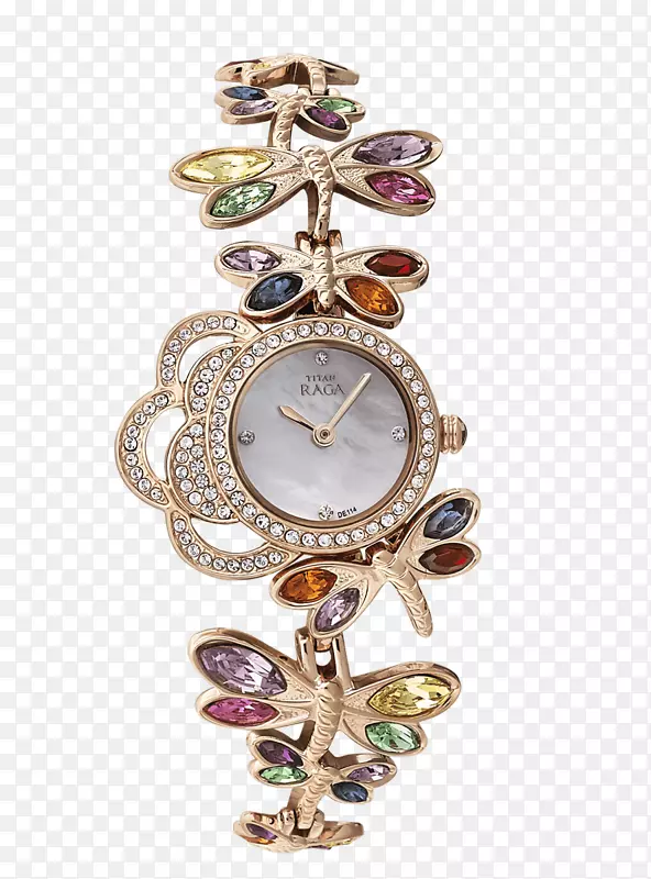 塔尼什克珠宝模拟手表泰坦公司表带-女士手表