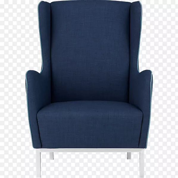 俱乐部椅，翼椅，餐厅家具-蓝色椅子