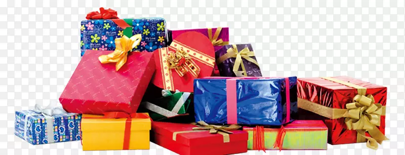 礼品盒色带包装和圣诞标签-礼物