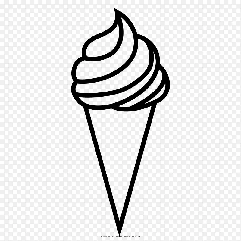 冰淇淋着色书素描夹艺术-冰淇淋