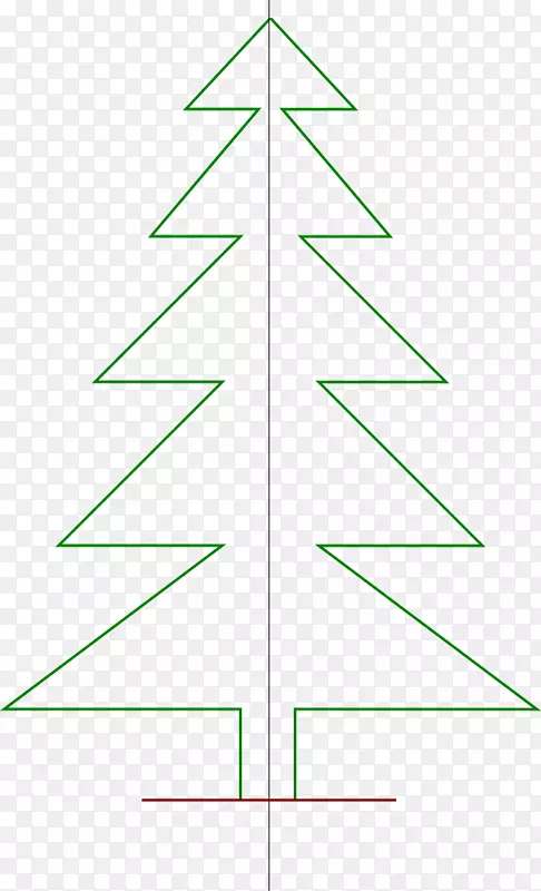 圣诞树线角点松树-圣诞树