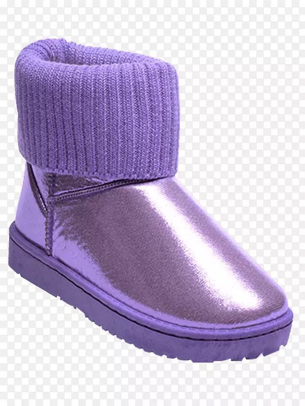 雪靴鞋Absatz紫色靴子
