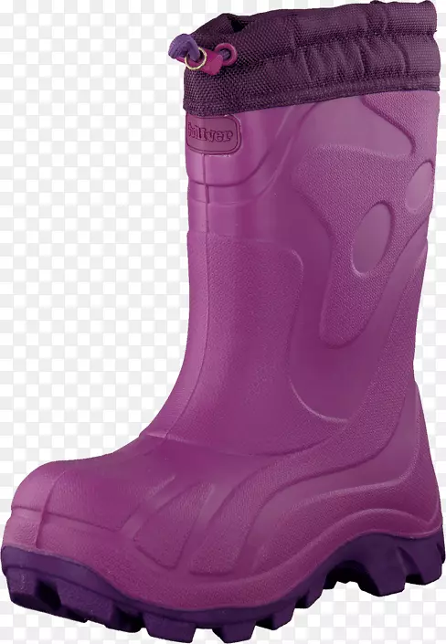 惠灵顿靴子粉色切尔西靴子-紫色靴子