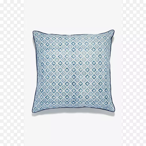 靠垫投掷枕头矩形微软天蓝色枕头