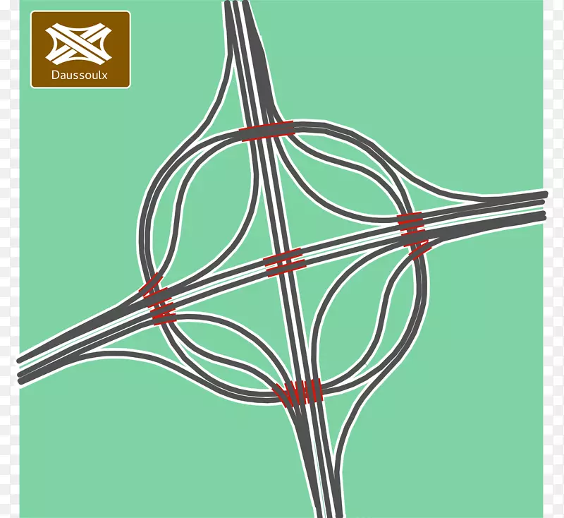 杜苏克斯交汇处控制的高速公路.路线图