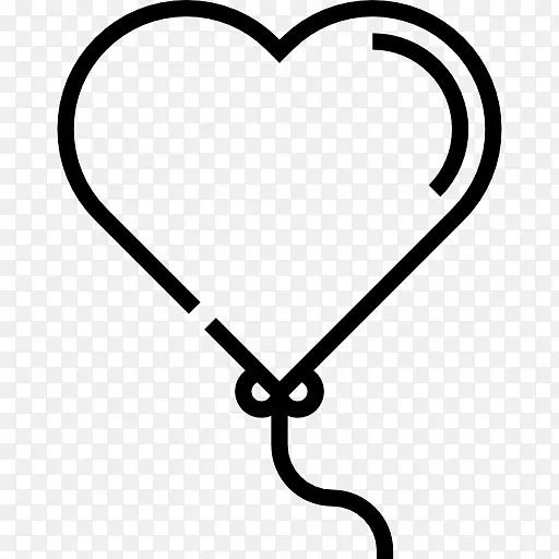 心脏气球电脑图标生日剪贴画-心脏气球