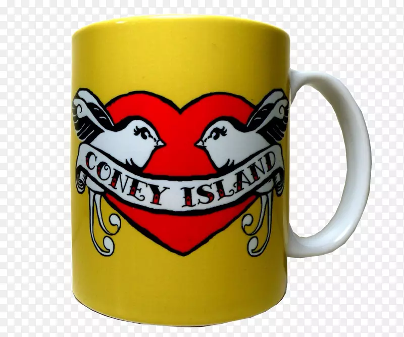 咖啡杯，科尼岛杯，爱鸟杯