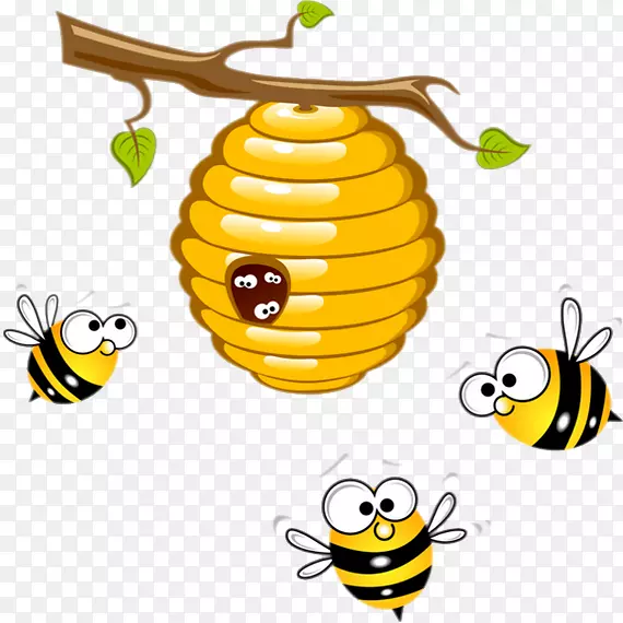 蜜蜂蜂巢剪贴画-蜜蜂