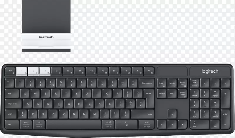 电脑键盘膝上型电脑鼠标蓝牙键盘罗技k375s多设备石墨罗技k375s多设备无线键盘-石墨，非白色笔记本电脑