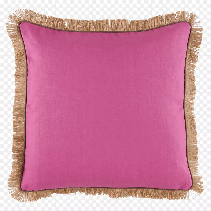 抛掷枕头垫粉红色枕头