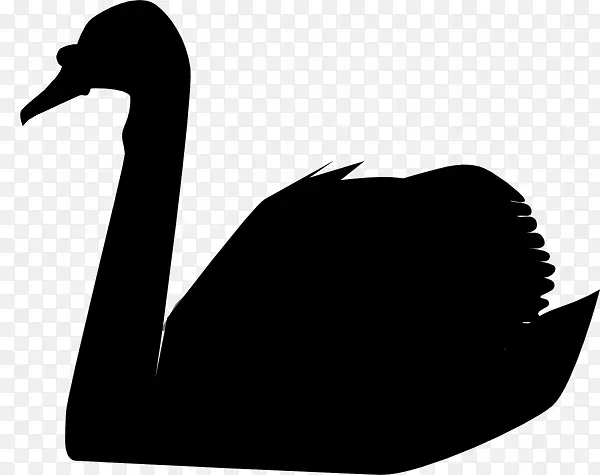 黑天鹅：极不可能的静音天鹅鸟剪贴画的影响-天鹅的轮廓