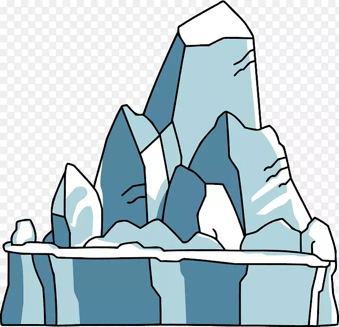 冰山冰河剪贴画-冰山