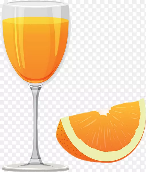 橙汁，酒杯，鸡尾酒装饰-果汁