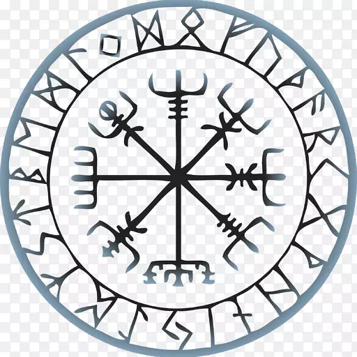 VegvíSir runes纹身指南针
