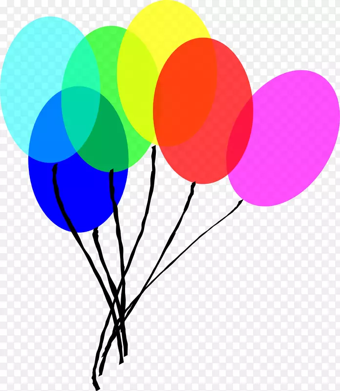 气球线微软天蓝色剪贴画-气球