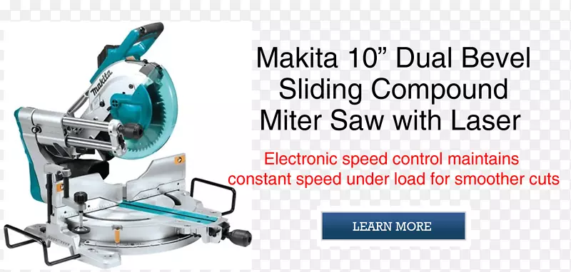 Makita ls 1013双滑动复合人字锯Ryobi 10“滑动复合人头锯与激光工具