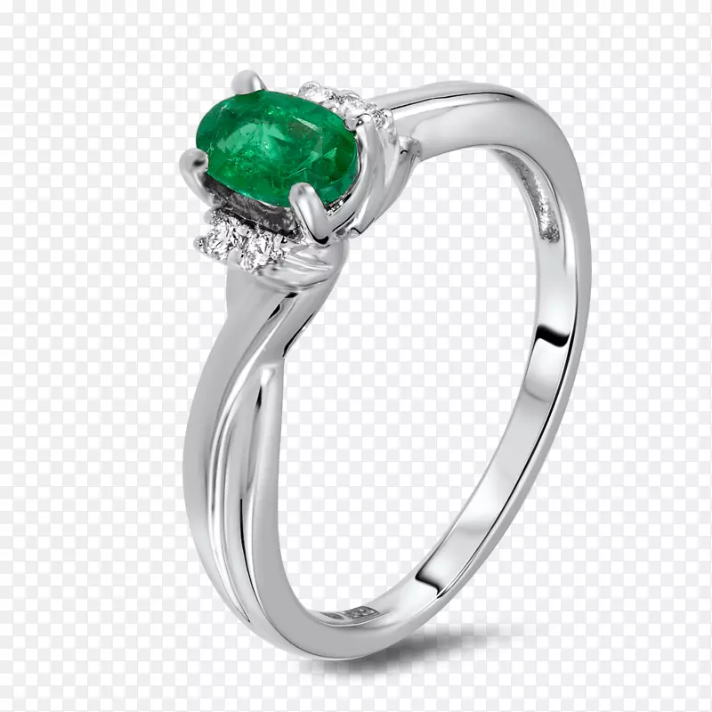 翡翠订婚戒指钻石切割钻石戒指
