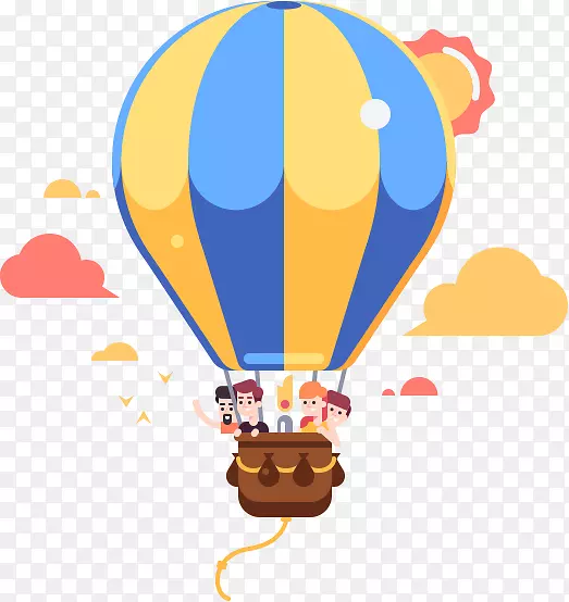 热气球电子邮件剪辑艺术插图气球
