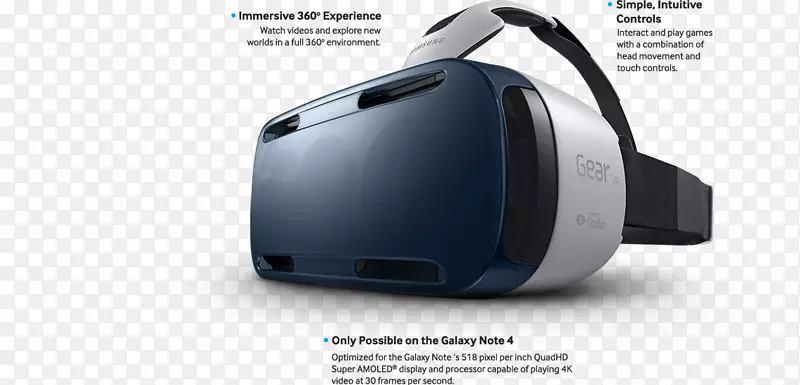 三星星系S5三星齿轮vr虚拟现实耳机Oculus裂缝三星星系S6-Samsung