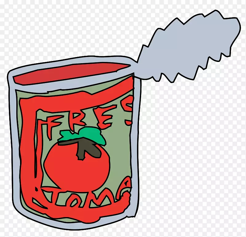 煎蛋番茄水果剪贴画-番茄罐头