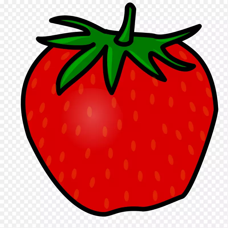 水果剪贴画-涂草莓