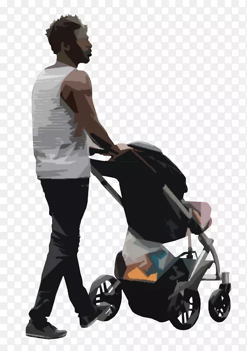 切割路径婴儿运输渲染-非洲儿童