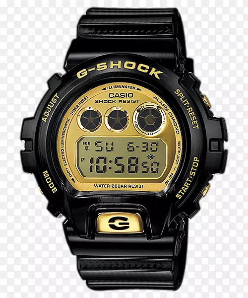 g-休克dw 6900-1v手表卡西欧g-休克dw-6900-g冲击