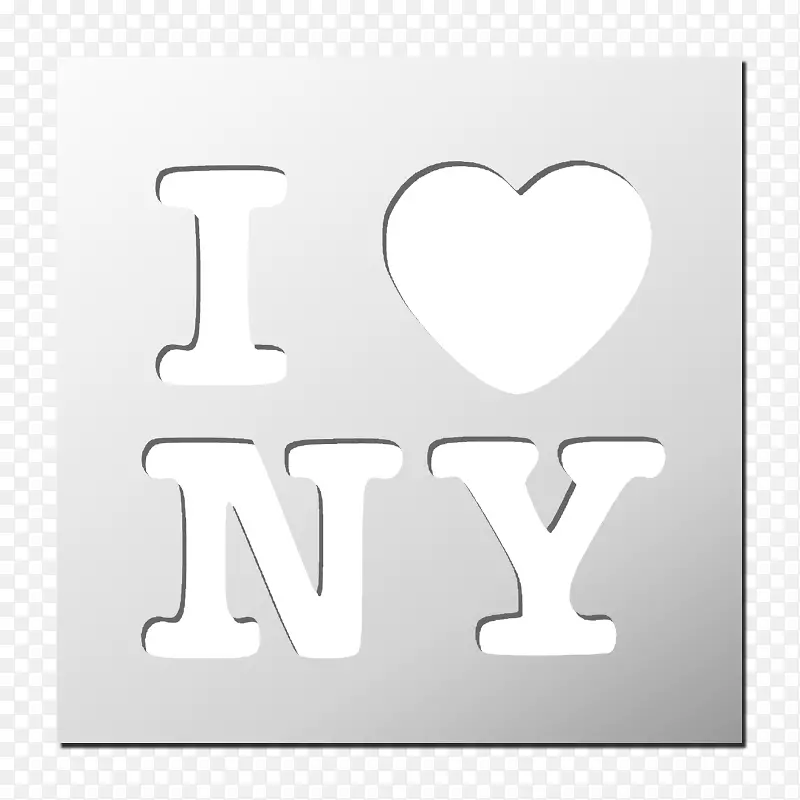纸版文字贴纸塑料-我爱纽约